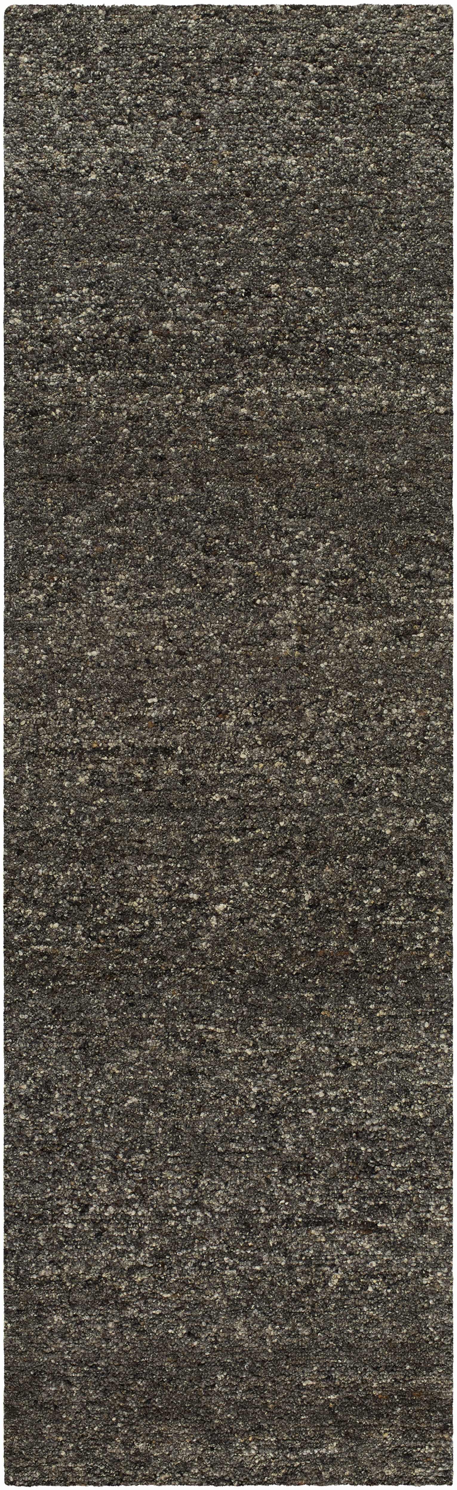 Black Wool Area Rug - 3’ x 10’ Runner - Boutique Rugs