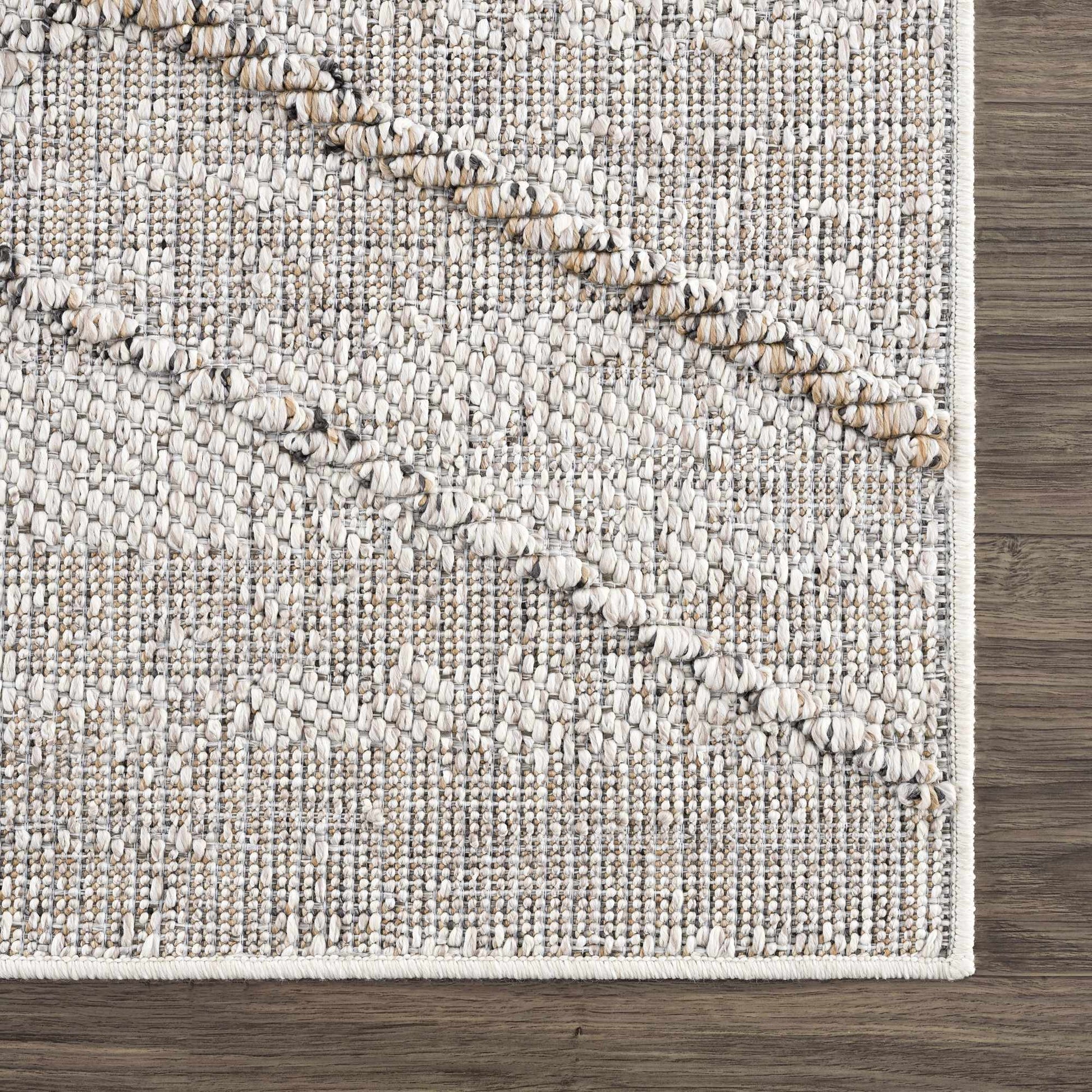 Baqer Bone & Tan Textured Performance Rug - Clearance - Boutique Rugs