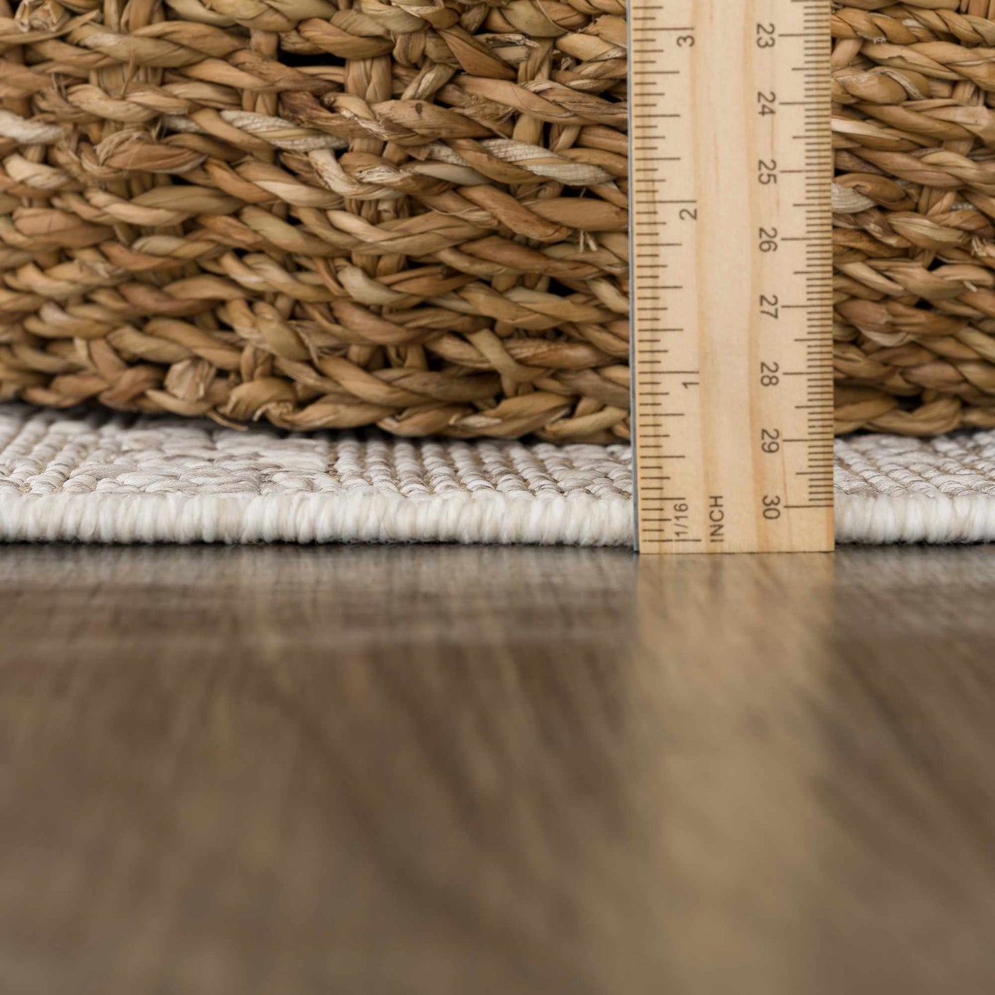 Baqer Bone & Tan Textured Performance Rug - Clearance - Boutique Rugs