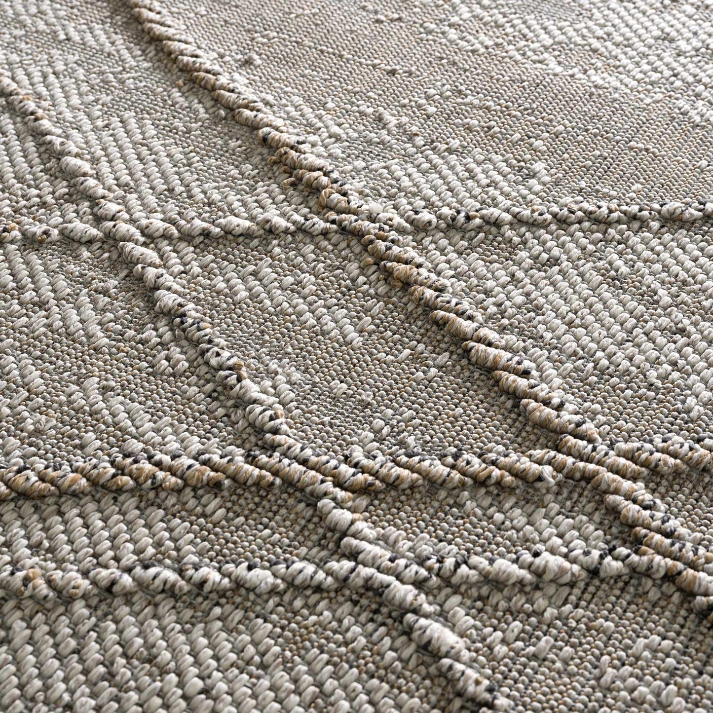 Baqer Bone & Tan Textured Performance Rug - Clearance - 2’ x 3’ Rectangle - Boutique Rugs