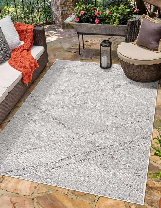 Baqer Bone & Taupe Textured Performance Rug - Clearance - Boutique Rugs