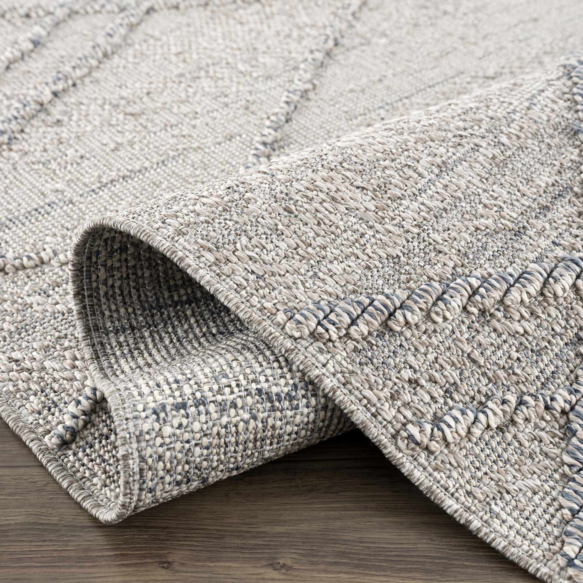 Baqer Taupe & Gray Textured Performance Rug - Clearance - Boutique Rugs