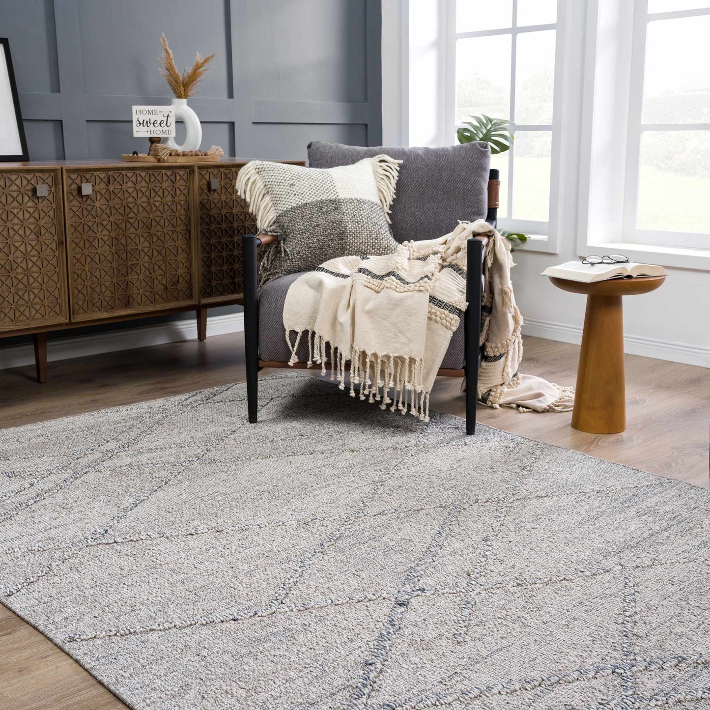 Baqer Taupe & Gray Textured Performance Rug - Clearance - Boutique Rugs