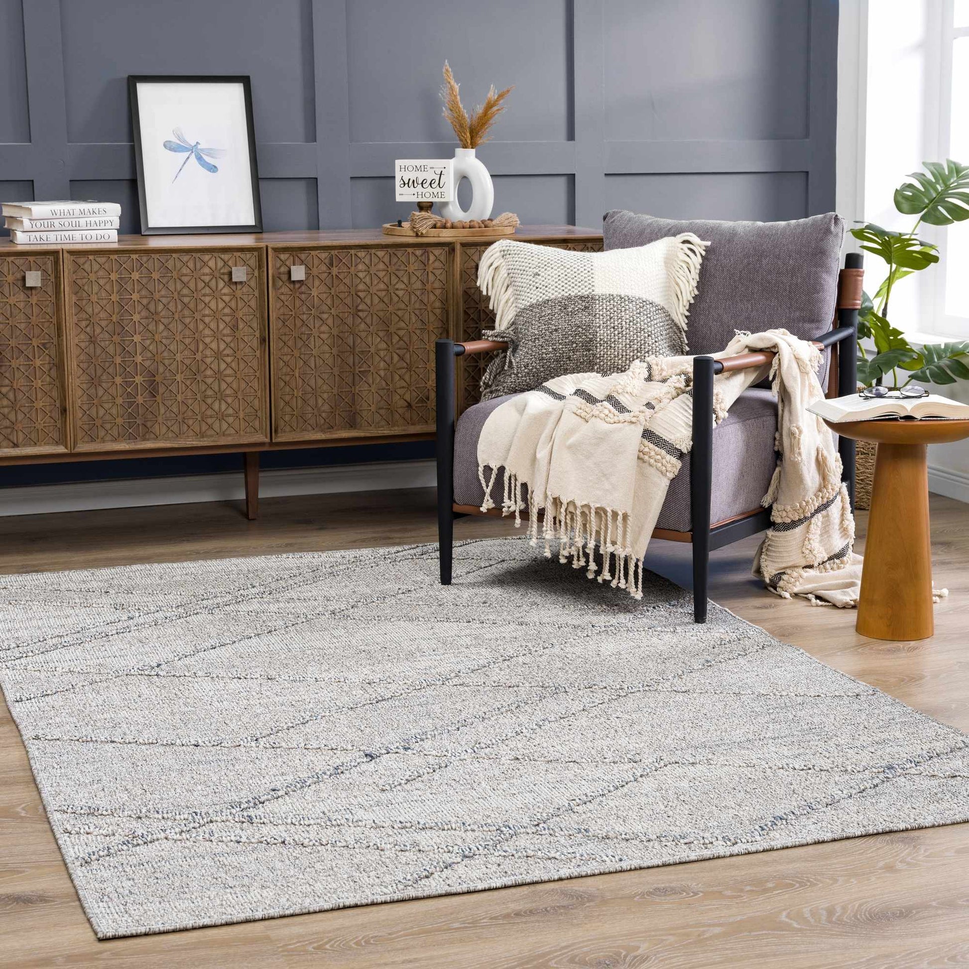 Baqer Taupe & Gray Textured Performance Rug - Clearance - Boutique Rugs