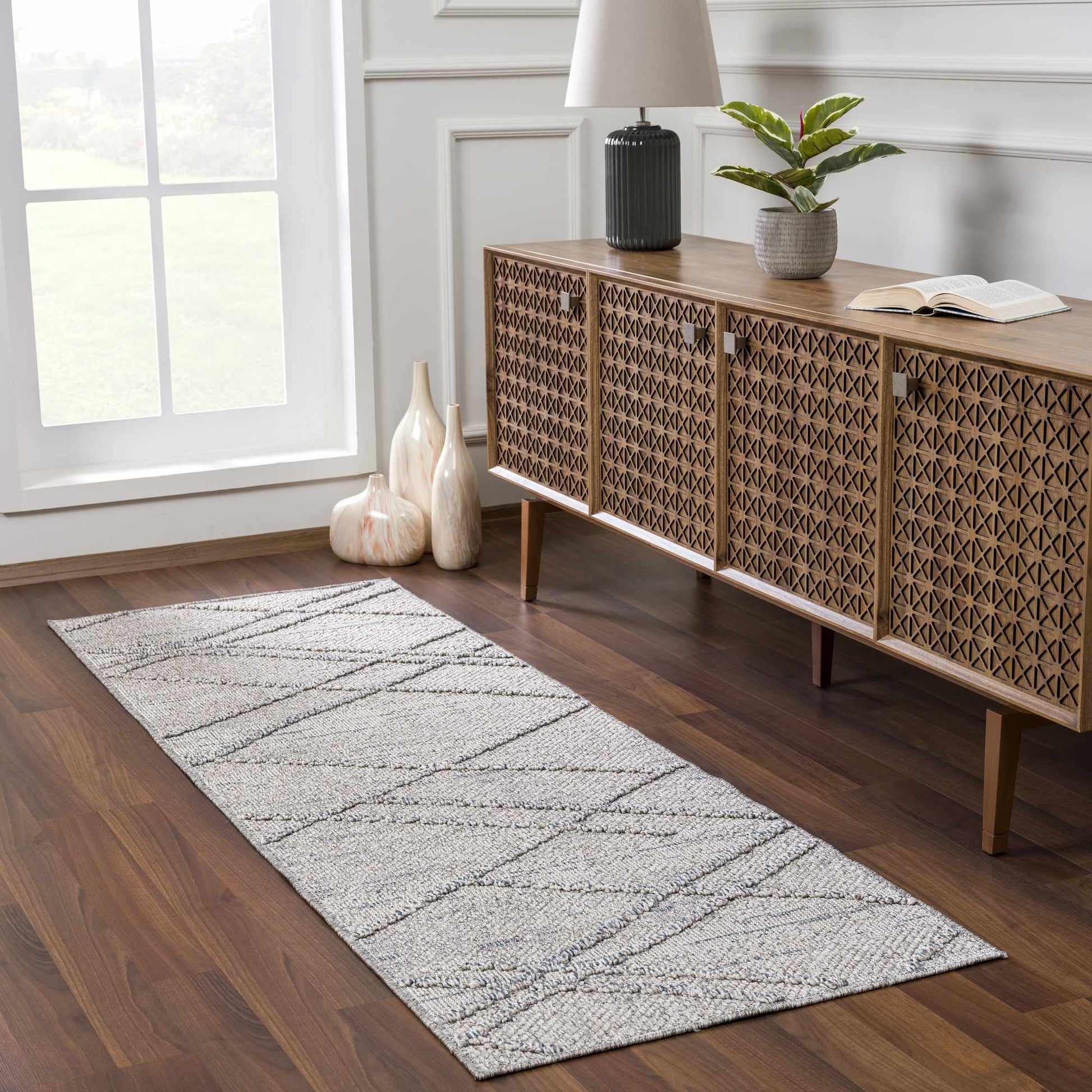 Baqer Taupe & Gray Textured Performance Rug - Clearance - Boutique Rugs