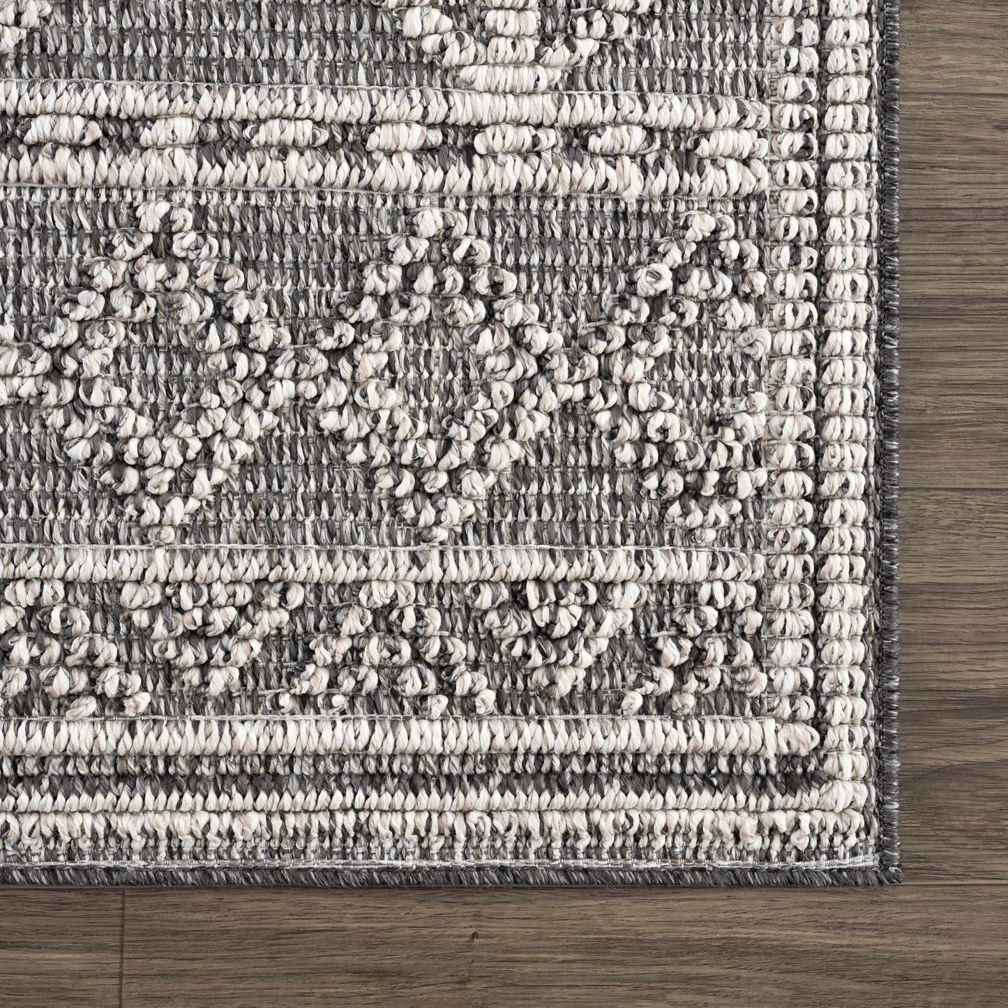 Diah Black Textured Trellis Rug - Limited Edition - Boutique Rugs