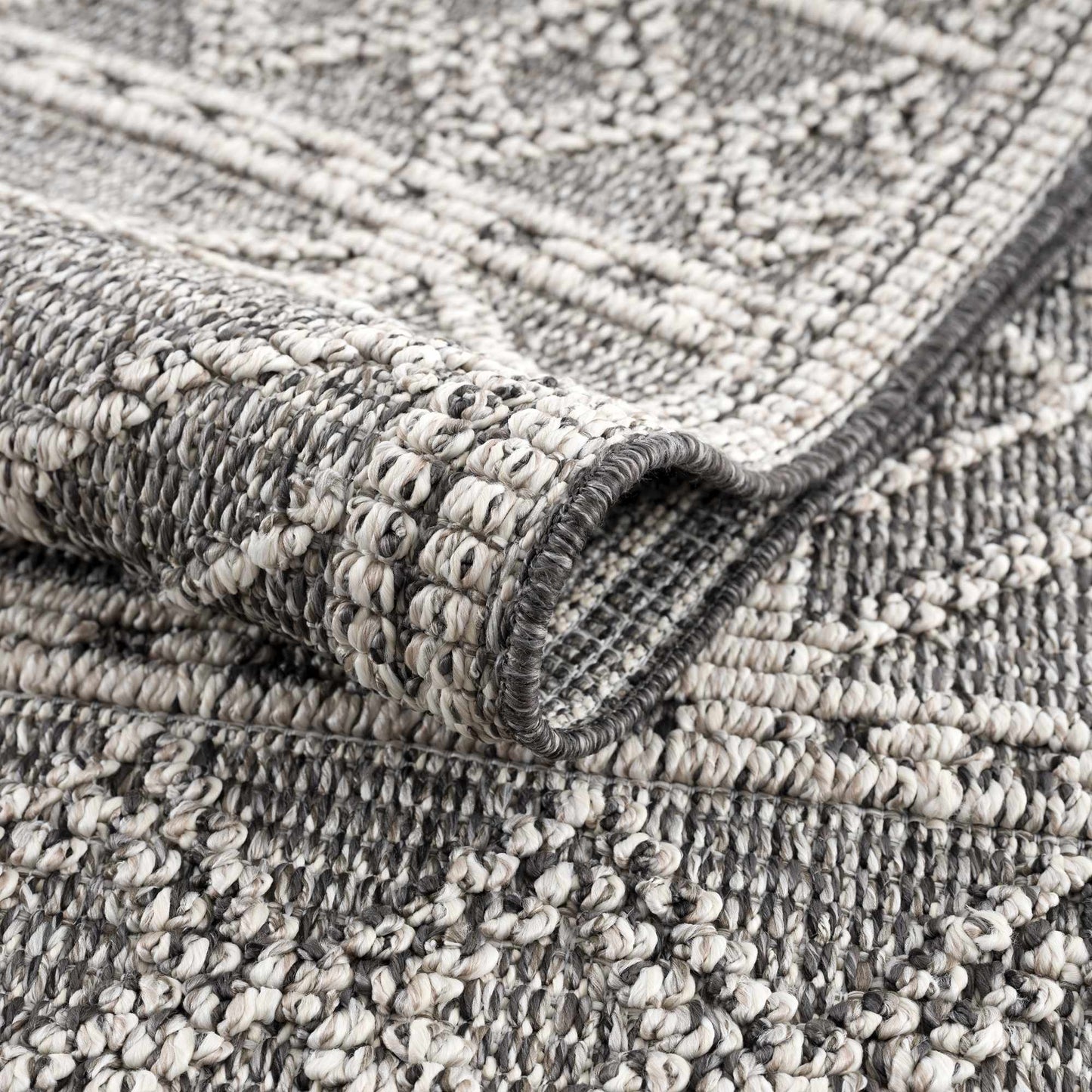 Diah Black Textured Trellis Rug - Limited Edition - Boutique Rugs