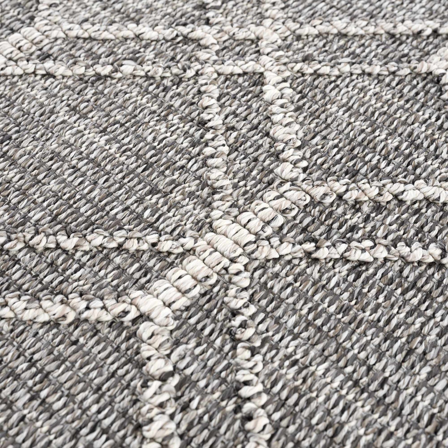 Diah Black Textured Trellis Rug - Limited Edition - Boutique Rugs