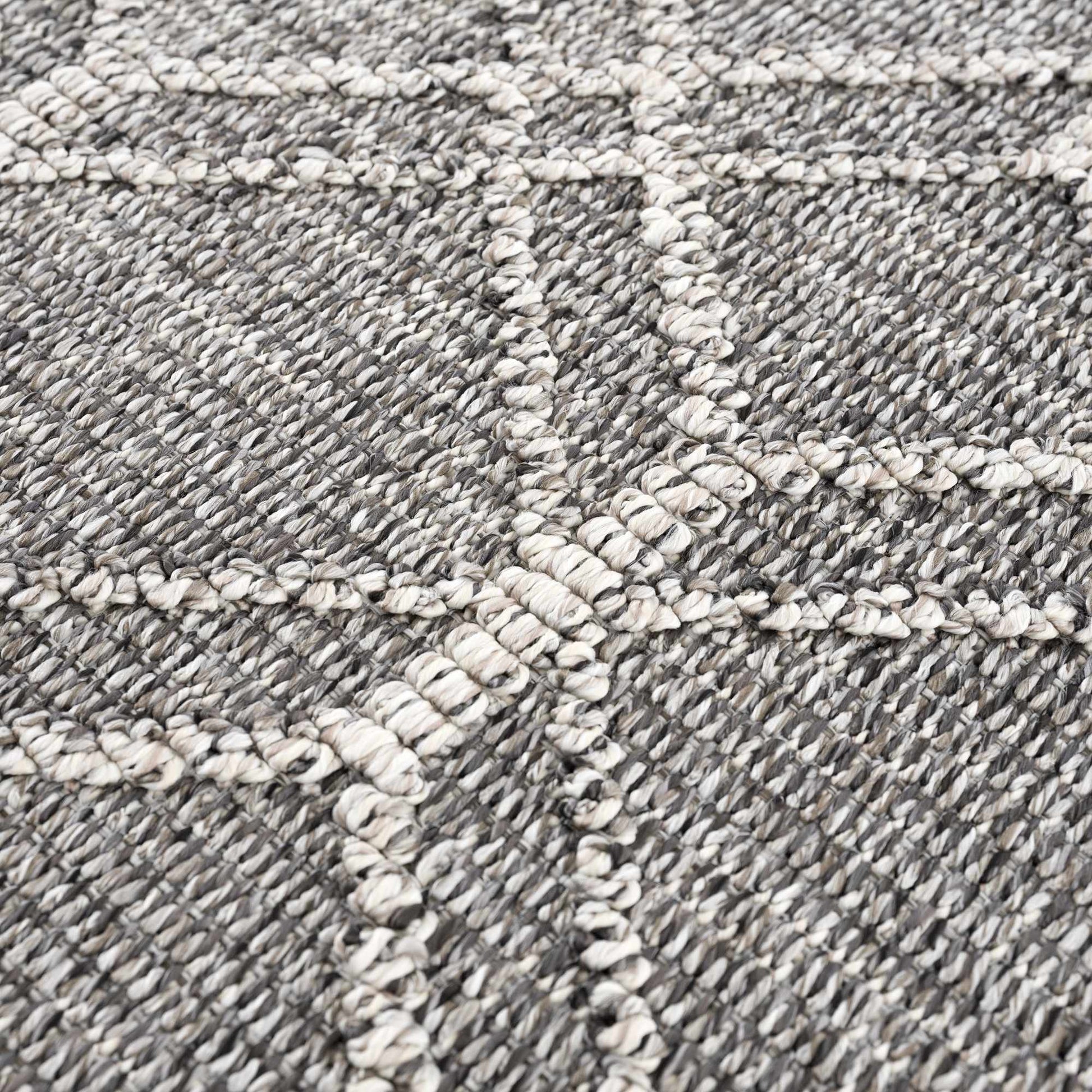 Diah Black Textured Trellis Rug - Limited Edition - Boutique Rugs