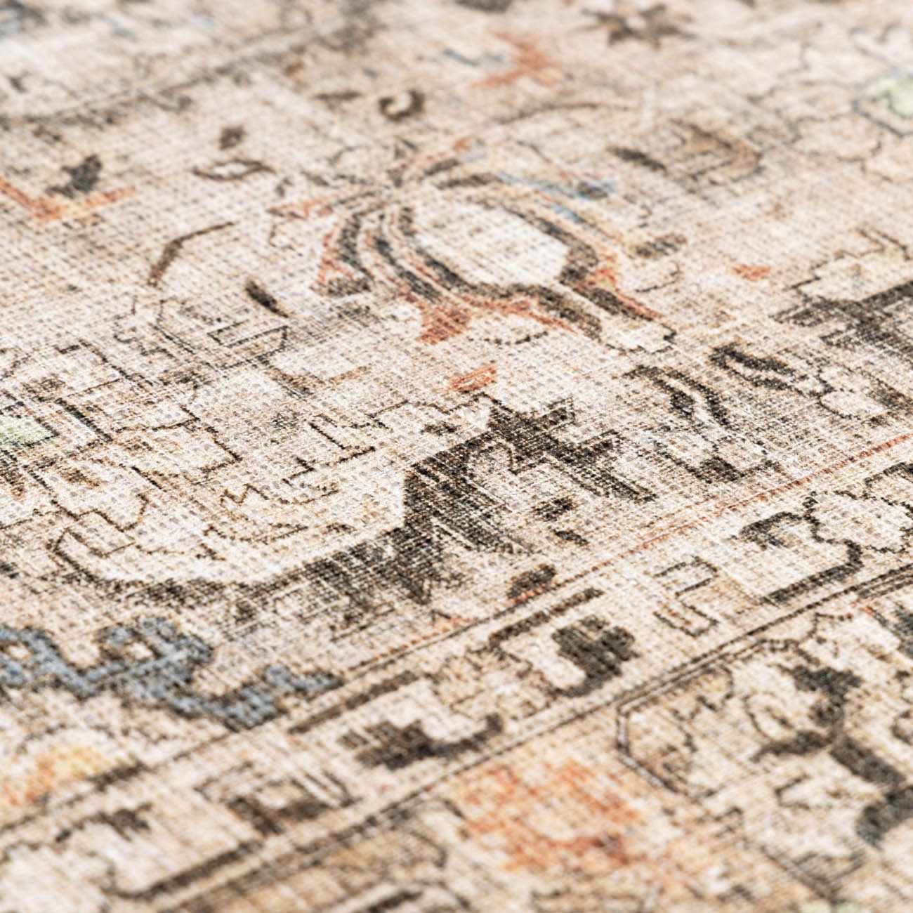 Alfombra lavable vintage de color marrón Standon