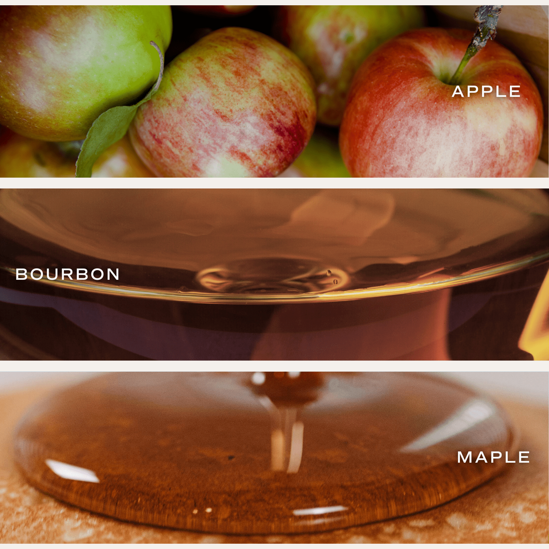 Apple Maple Bourbon Soy Candle - Tan Matte Jar - 15 oz (Sunday Brunch) - Sweet Water Decor