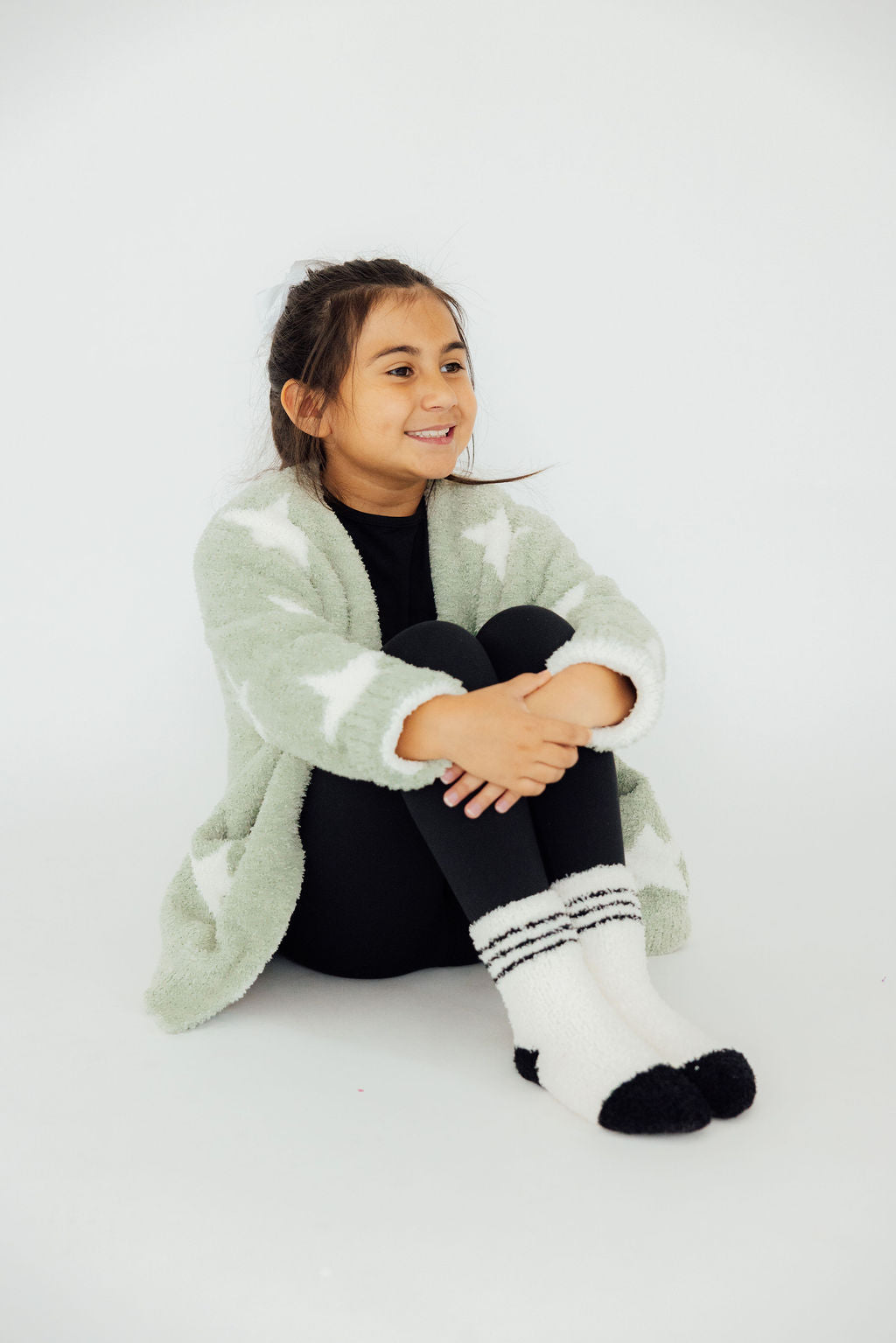 Kids Cozy Socks - Coconut/Black - Mila & Rose ®