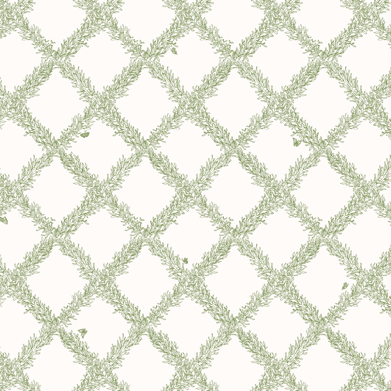 Greta Wallpaper by Pepper Design - Sample 1 foot by 1 foot / Green - Loomwell Home Goods