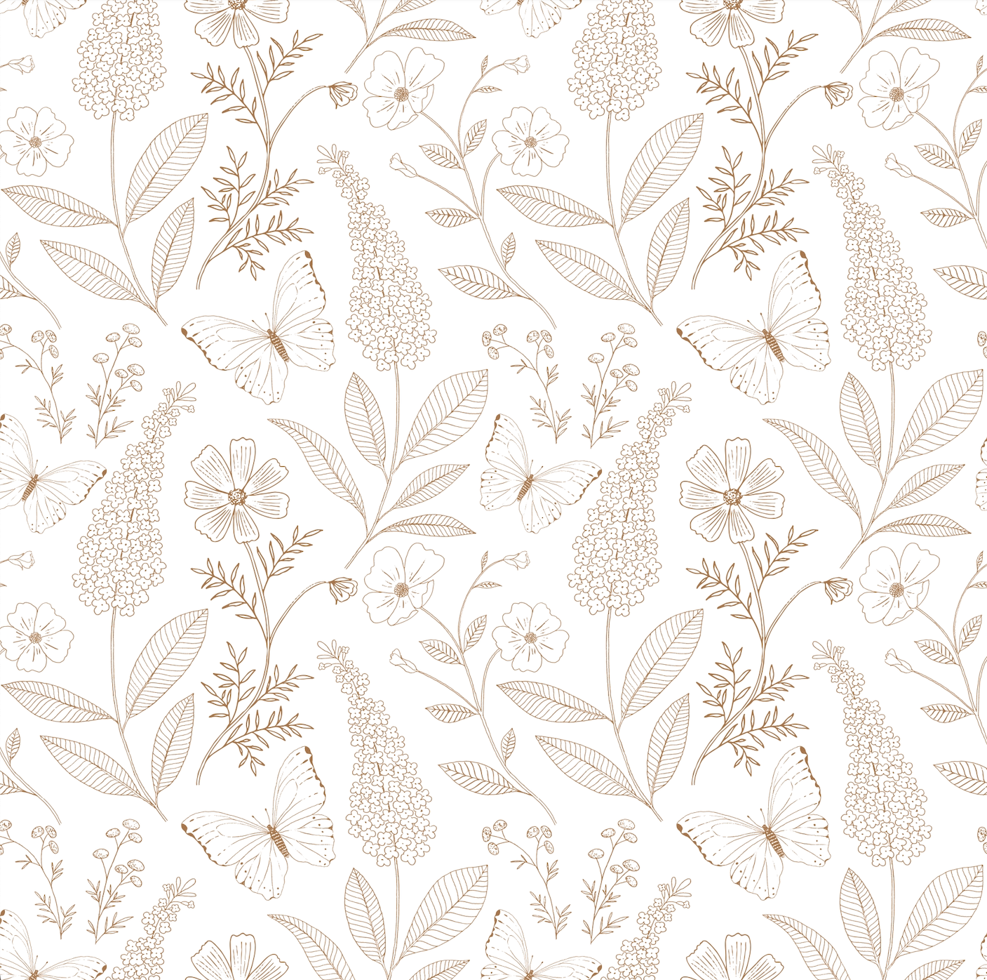 Ashlyn Wallpaper by Gooseberry Moon - Sample 1 foot by 1 foot / White - Loomwell Home Goods