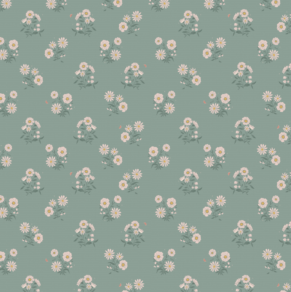 Delilah Wallpaper by Juniper Row - Sample 1 foot by 1 foot / Blue - Loomwell Home Goods