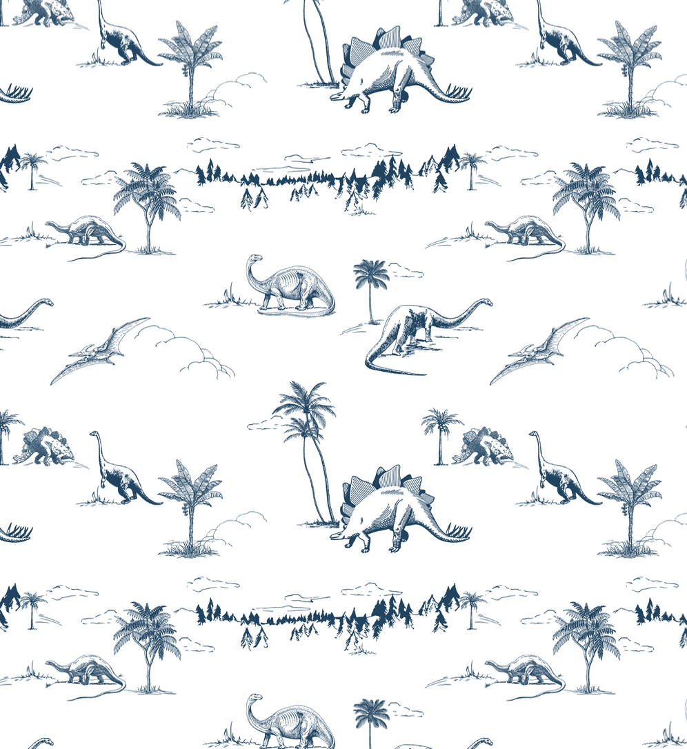 Deacon Wallpaper - Sample 1 foot by 1 foot / Blue - Loomwell Home Goods