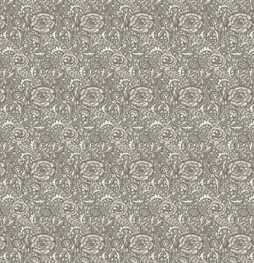 Annika Floral Wallpaper by Bear Bell - Sample 1 foot by 1 foot / Neutral - Loomwell Home Goods