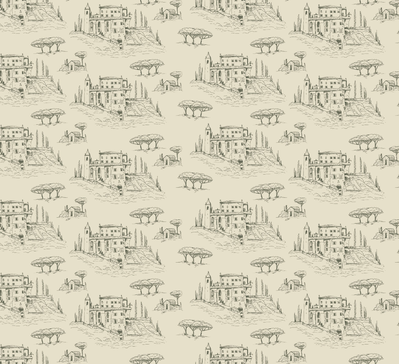 Diana Wallpaper by Danelys Sidron - Sample 1 foot by 1 foot / Sage / Small Scale - Loomwell Home Goods