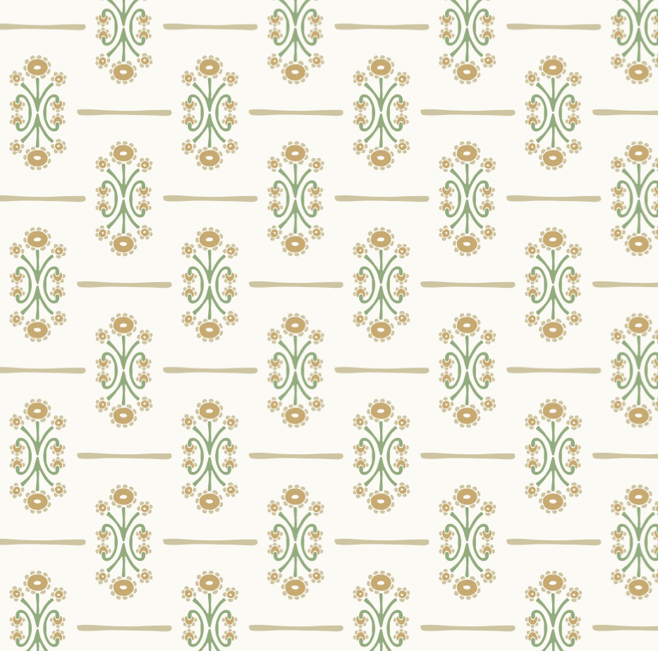Nellie Wallpaper by Heights Design Studio - Sample 1 foot by 1 foot / Mustard - Loomwell Home Goods