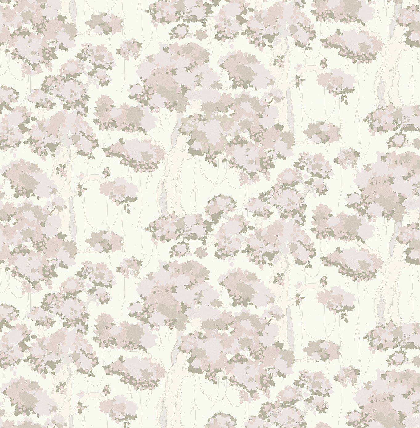 Wilma Wallpaper by Grateful Artsy Soul - Sample 1 foot by 1 foot / Blush - Loomwell Home Goods
