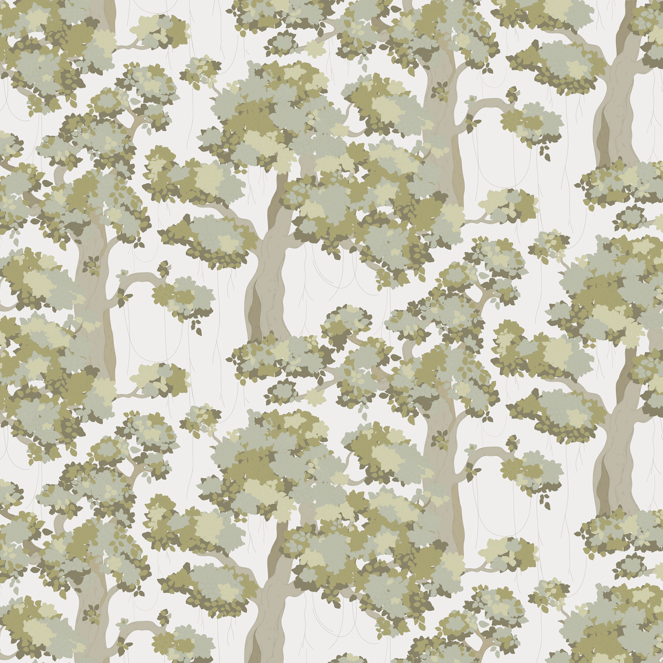 Wilma Wallpaper by Grateful Artsy Soul - Sample 1 foot by 1 foot / Sage - Loomwell Home Goods