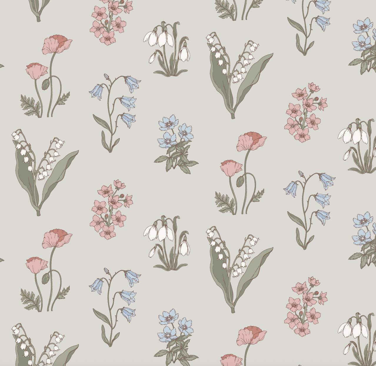 Holly Wallpaper by Anna H Design