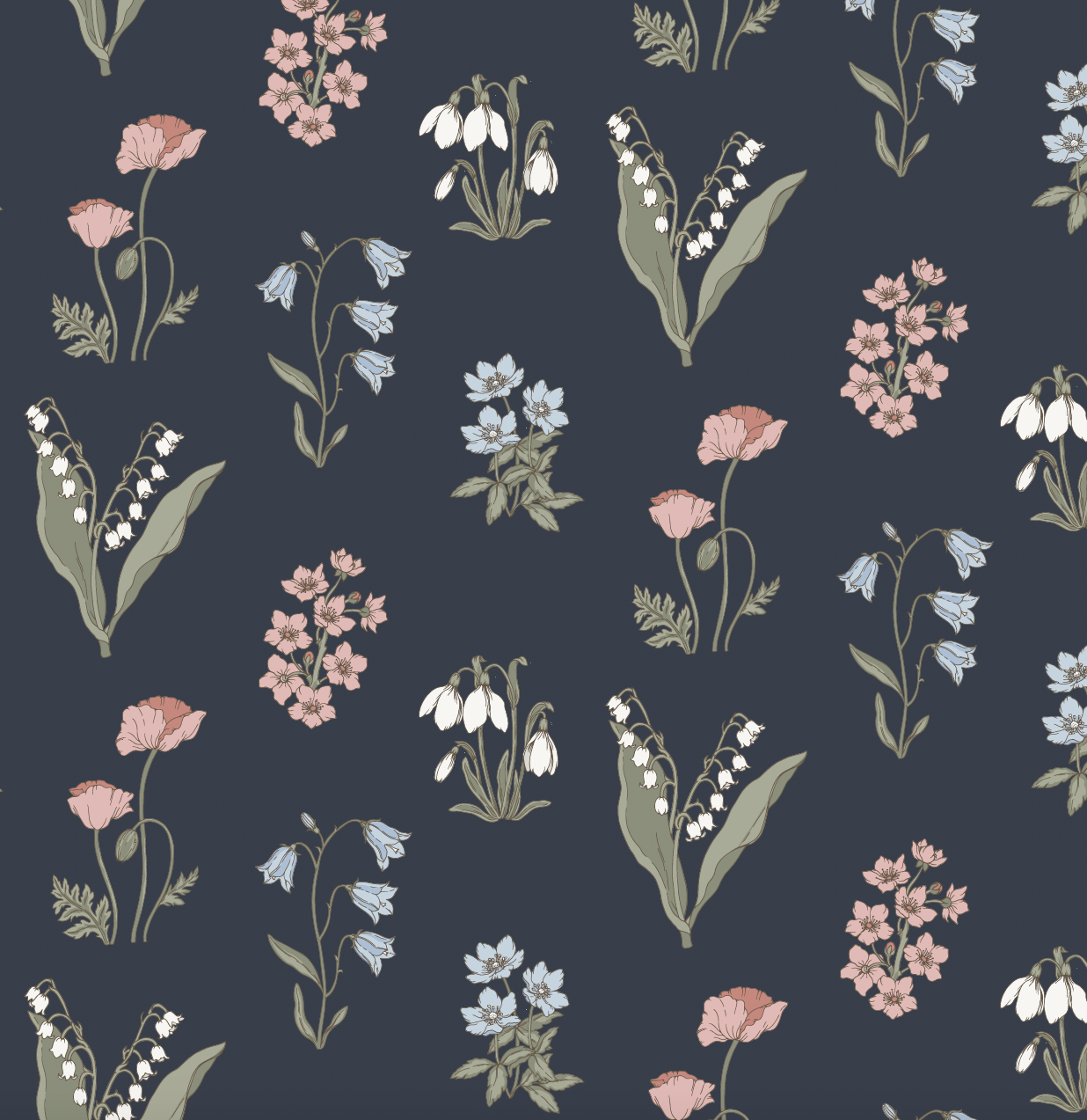 Holly Wallpaper by Anna H Design