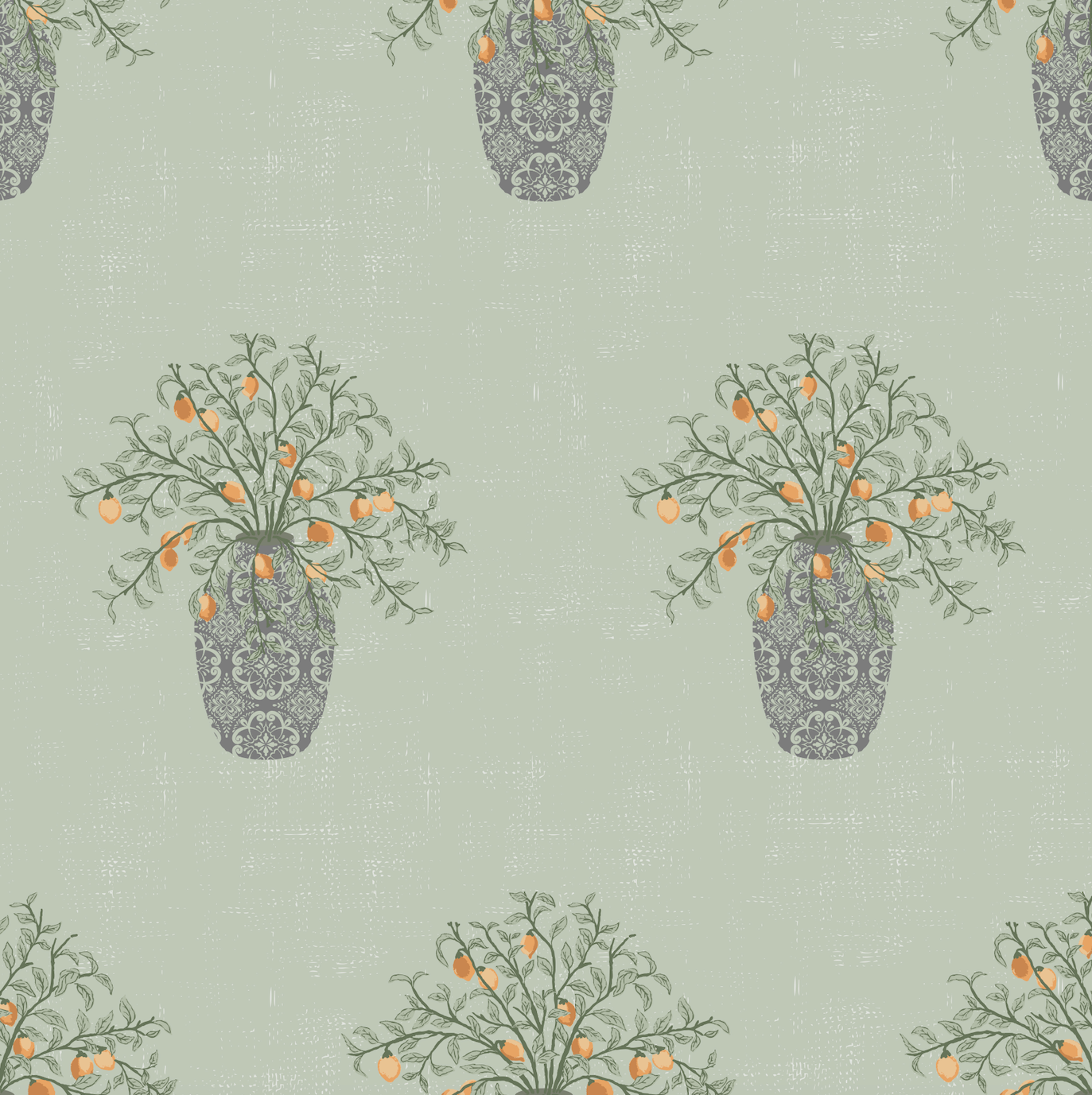 Alessa Wallpaper by The Bright Leaf Design - Sample 1 foot by 1 foot / Light - Loomwell Home Goods