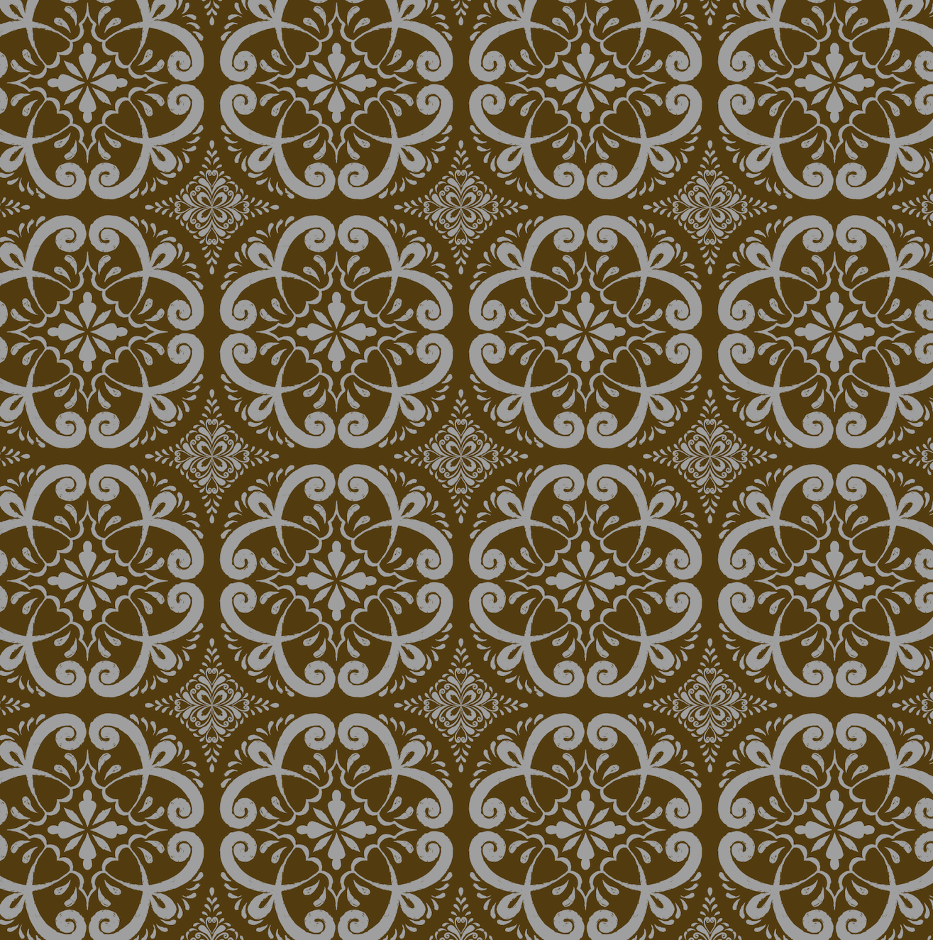 Helen Wallpaper by The Bright Leaf Design - Sample 1 foot by 1 foot / Brown - Loomwell Home Goods
