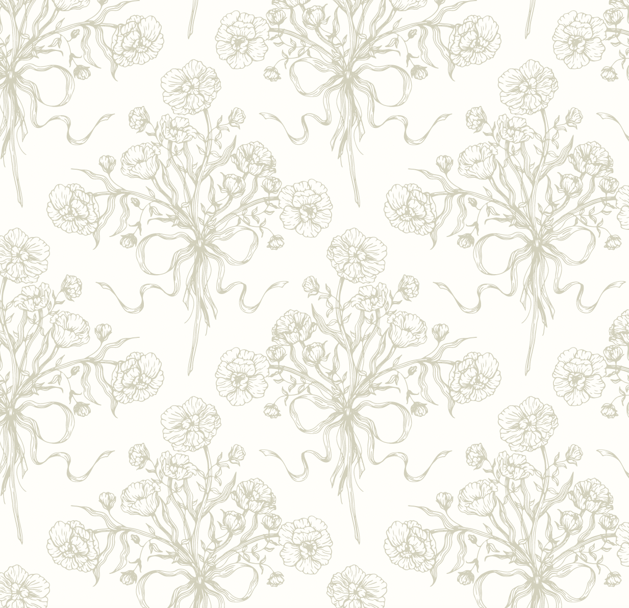 Adeline Wallpaper by Ali Anni - Sample 1 foot by 1 foot / Sage / Large - Loomwell Home Goods