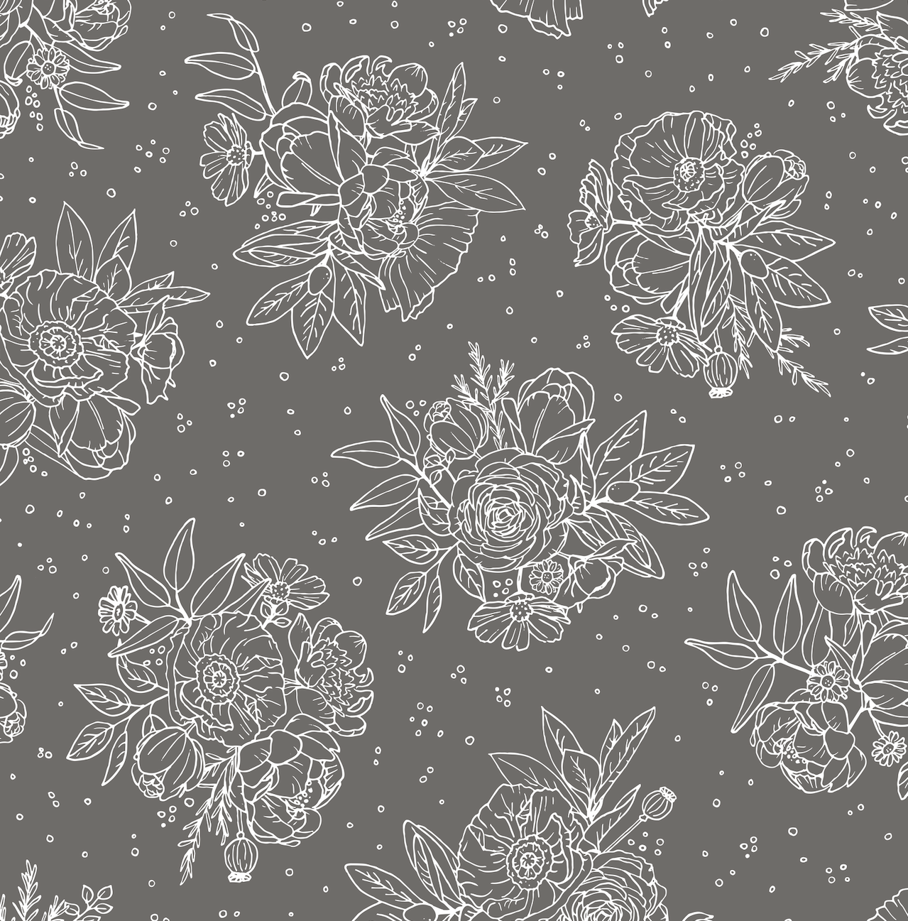 Meredith Wallpaper by Mackenzie Nelson - Sample 1 foot by 1 foot / Charcoal - Loomwell Home Goods
