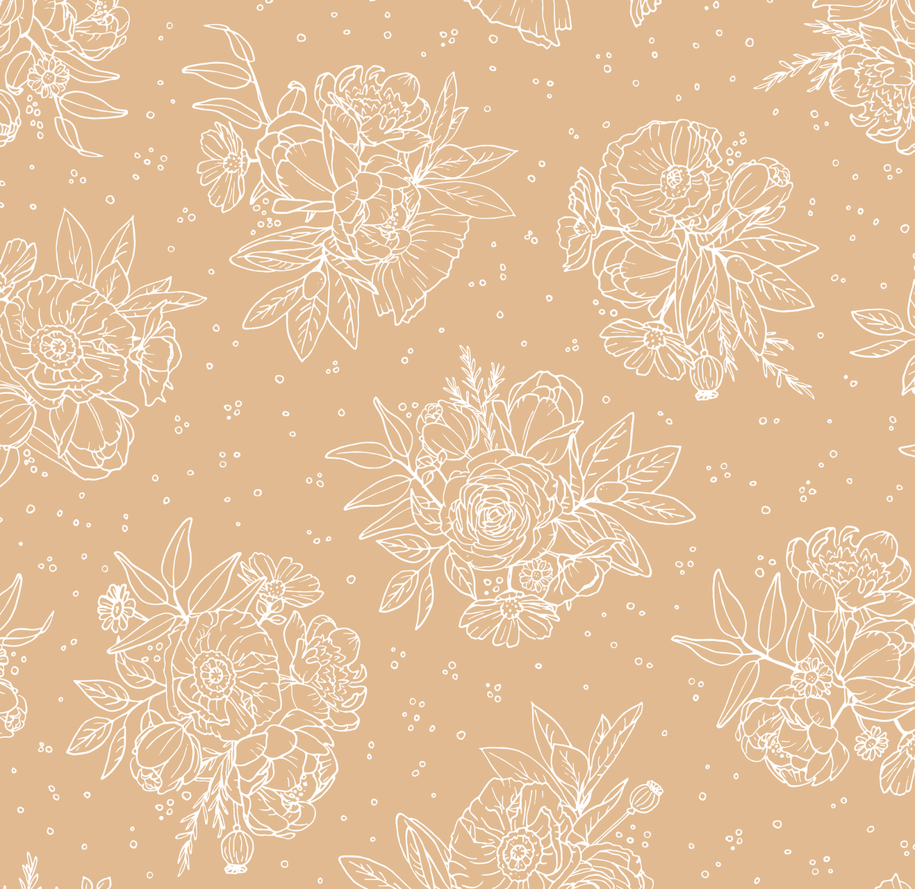Meredith Wallpaper by Mackenzie Nelson - Sample 1 foot by 1 foot / Tan - Loomwell Home Goods