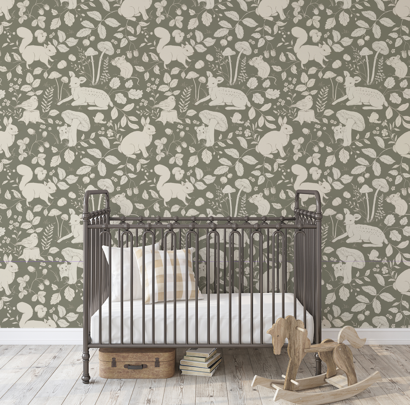 Finch Wallpaper by Daphne and Sage