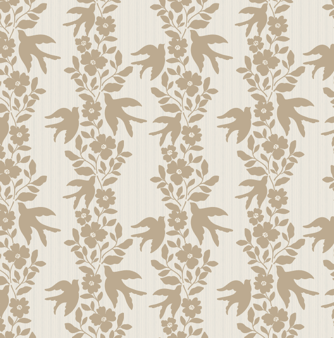 Noelle Wallpaper by Gabriela Dachin - Sample 1 foot by 1 foot / Tan - Loomwell Home Goods