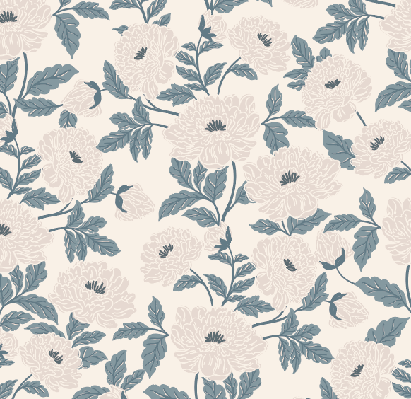 Riley Wallpaper by Gabriela Dachin - Sample 1 foot by 1 foot / Blue - Loomwell Home Goods