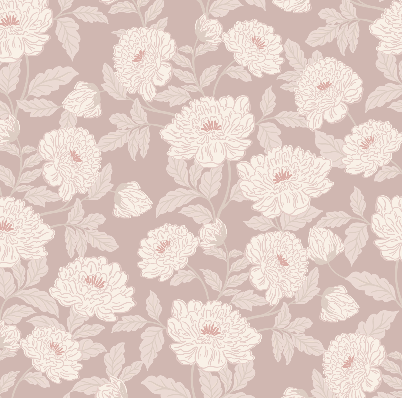 Riley Wallpaper by Gabriela Dachin - Sample 1 foot by 1 foot / Blush - Loomwell Home Goods