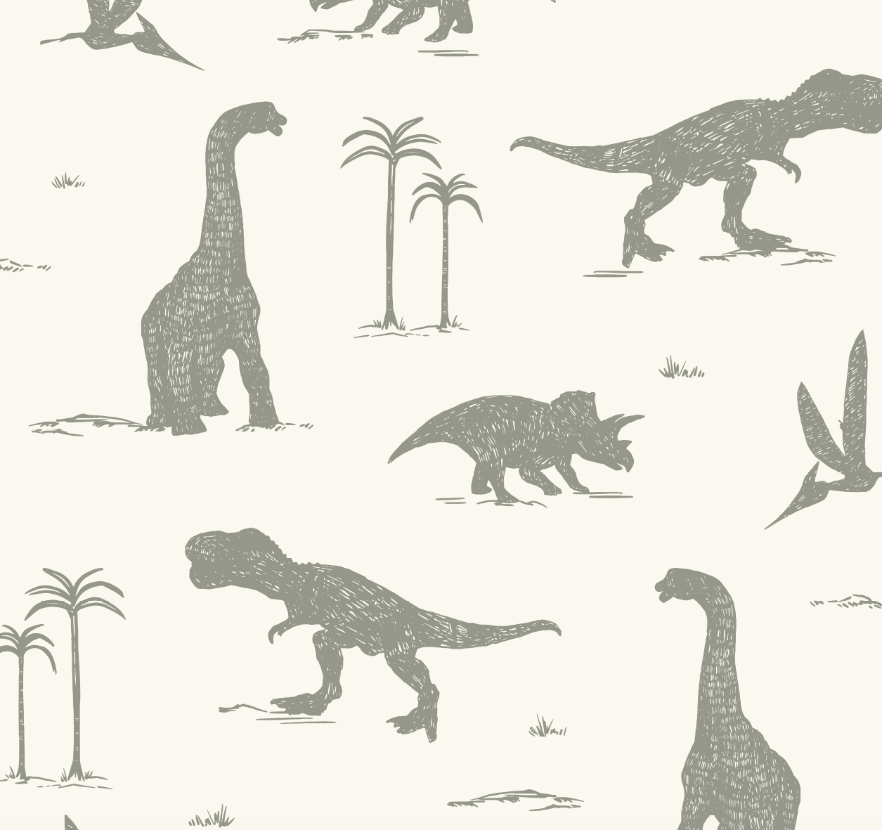 Arlo Wallpaper by Hufton Studio - Sample 1 foot by 1 foot / Evergreen Fog - Loomwell Home Goods