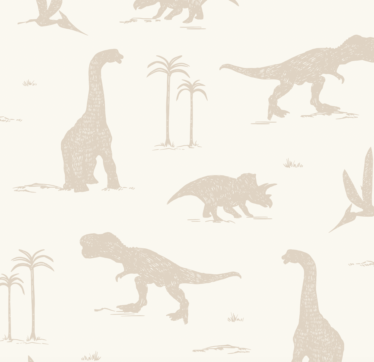 Arlo Wallpaper by Hufton Studio - Sample 1 foot by 1 foot / Cream Arctic Wolf - Loomwell Home Goods