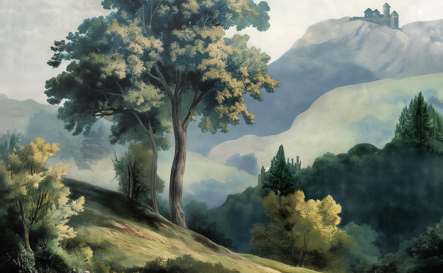 Sterling Landscape Mural Wallpaper - Sample 1 foot by 1 foot / 2 - Loomwell Home Goods