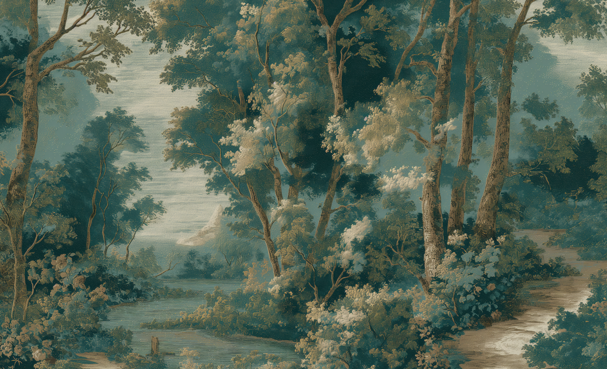 Sterling Landscape Mural Wallpaper - Sample 1 foot by 1 foot / 4 - Loomwell Home Goods