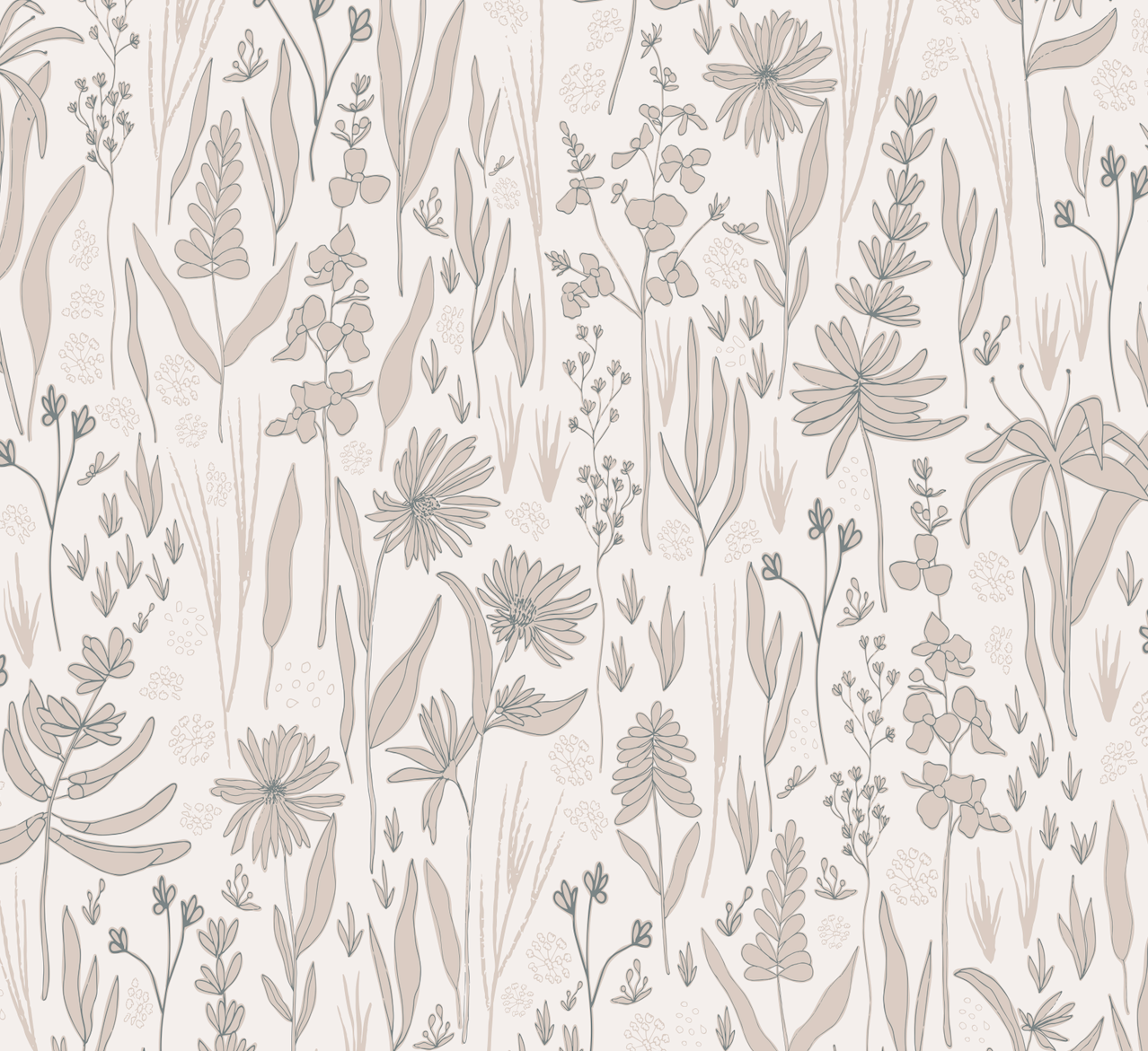 Rey Wallpaper by Antonela Fulir - Sample 1 foot by 1 foot / Beige - Loomwell Home Goods