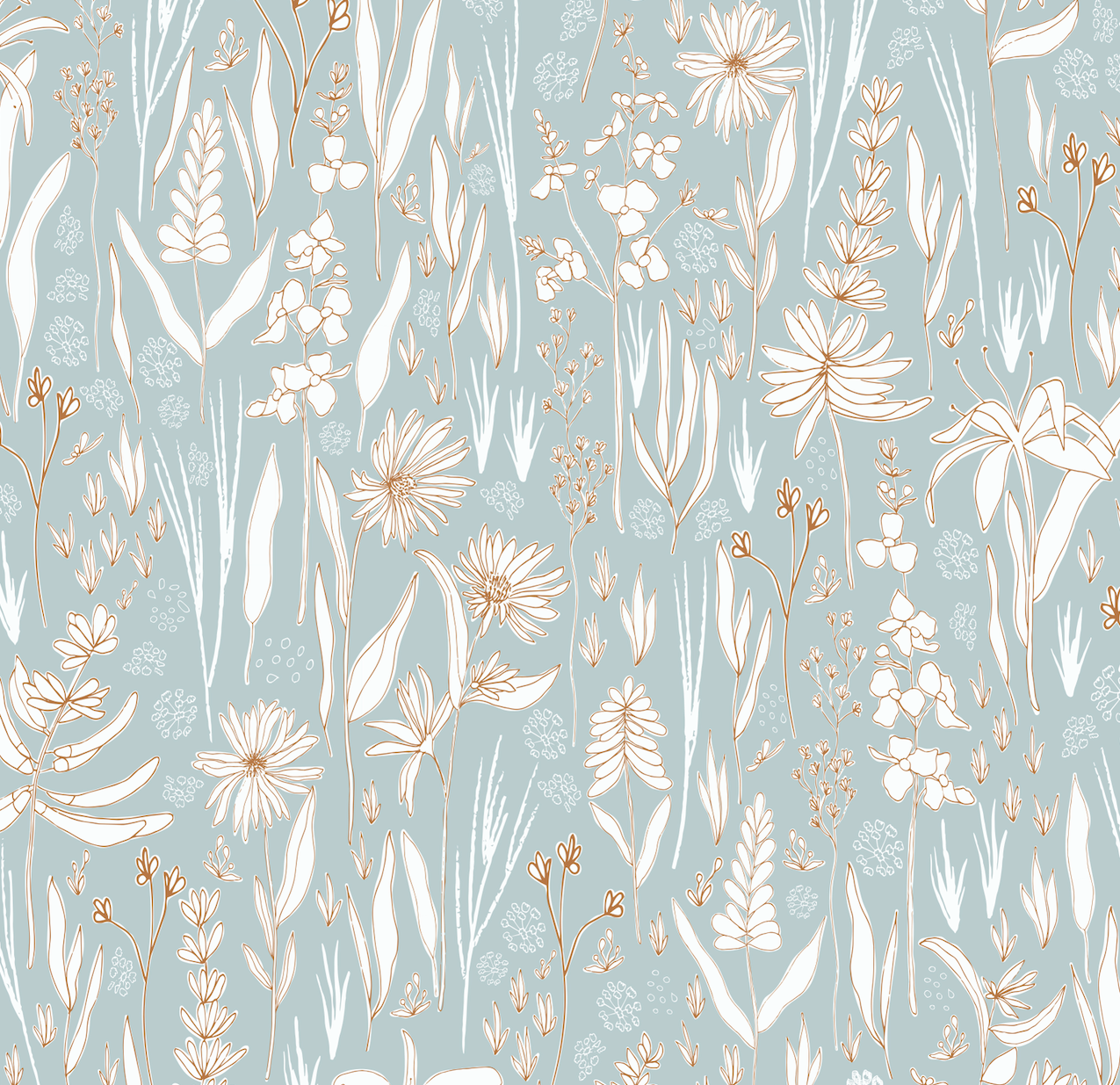 Rey Wallpaper by Antonela Fulir - Sample 1 foot by 1 foot / Light Blue - Loomwell Home Goods