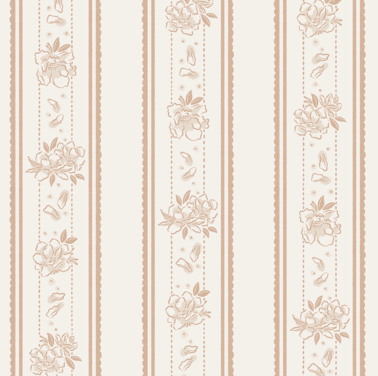 Marigold Wallpaper by The Beau Studio - Sample 1 foot by 1 foot / Neutral - Loomwell Home Goods
