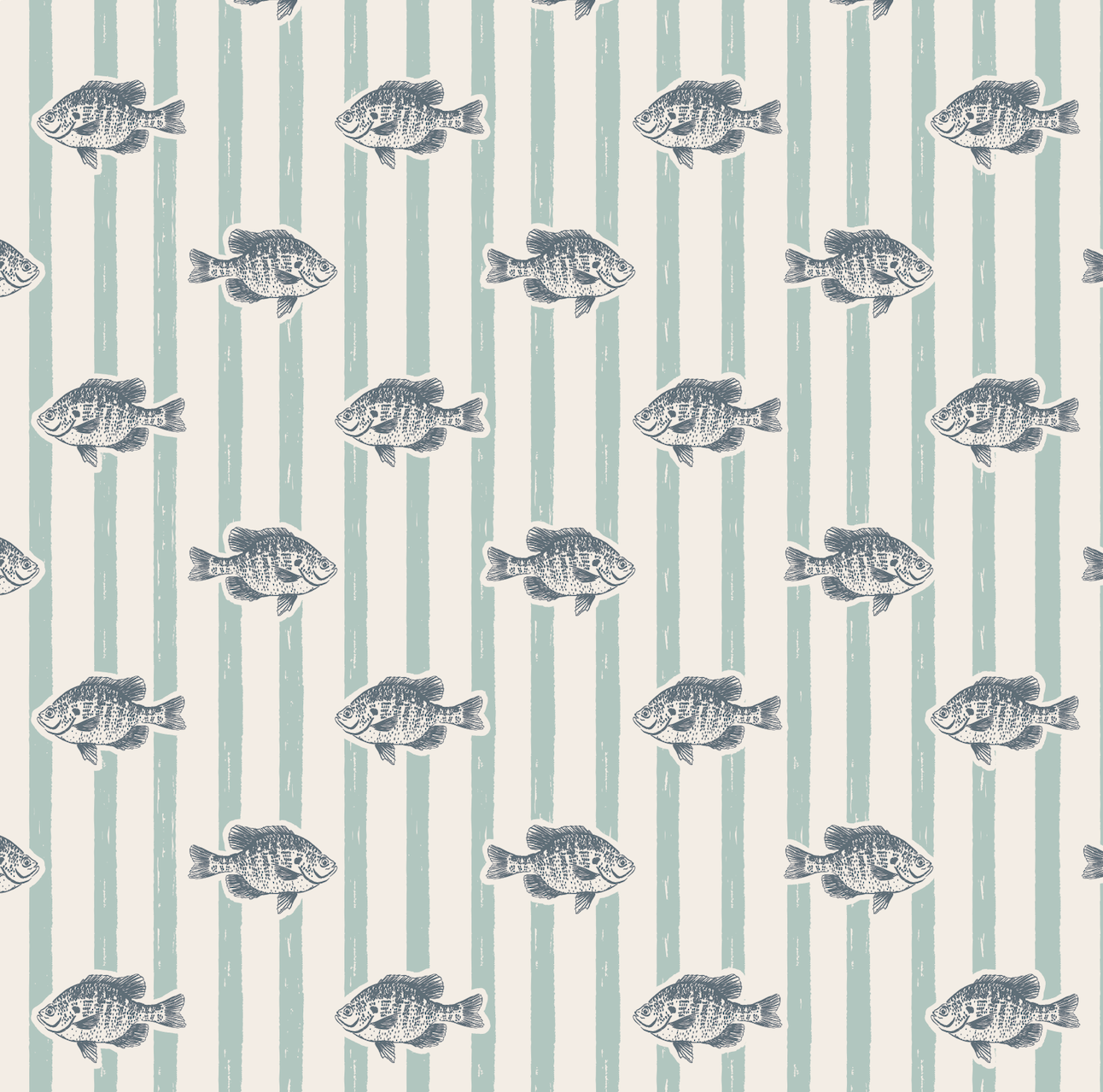 Finn Wallpaper by Kim Hallquist Designs - Sample 1 foot by 1 foot / Blue - Loomwell Home Goods