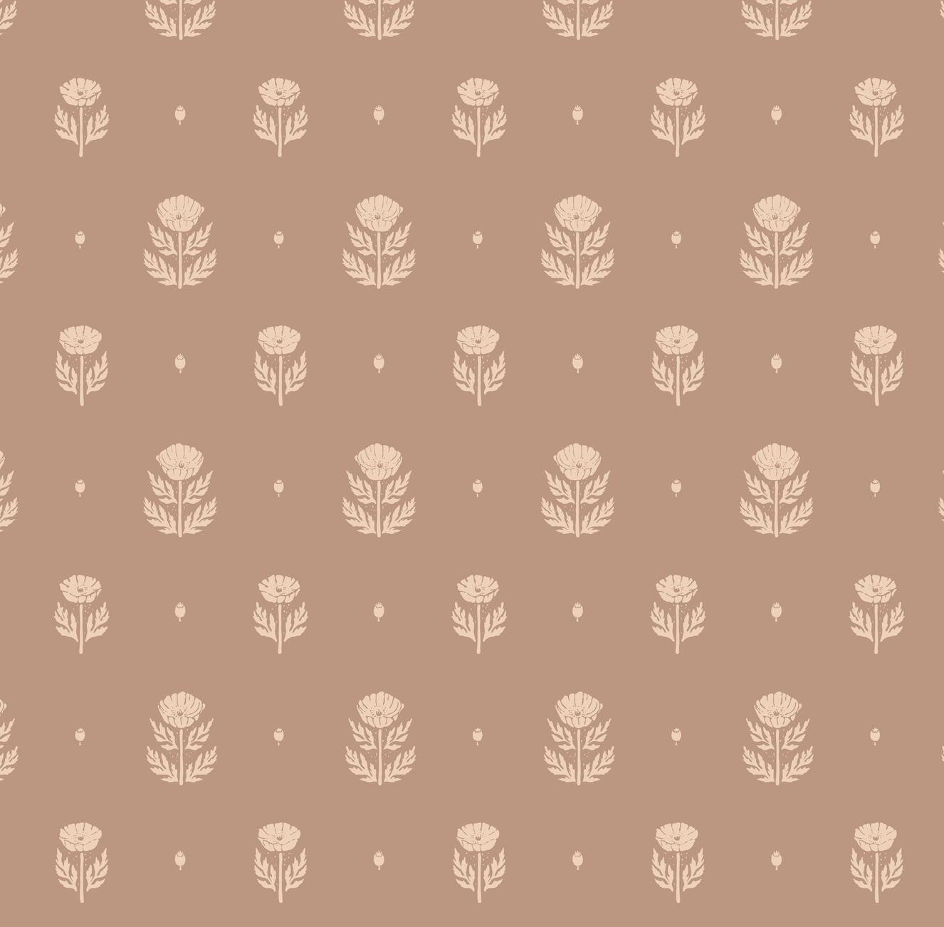 Delaney Wallpaper by Mackenzie Nelson - Sample 1 foot by 1 foot / Caramel