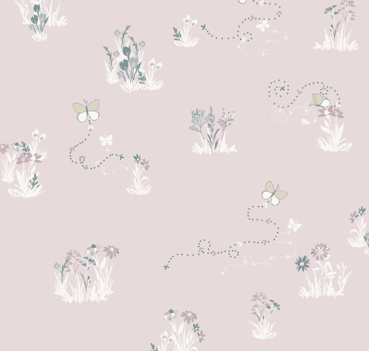 Serephina Wallpaper by Trisha Patel - Sample 1 foot by 1 foot / Lilac - Loomwell Home Goods