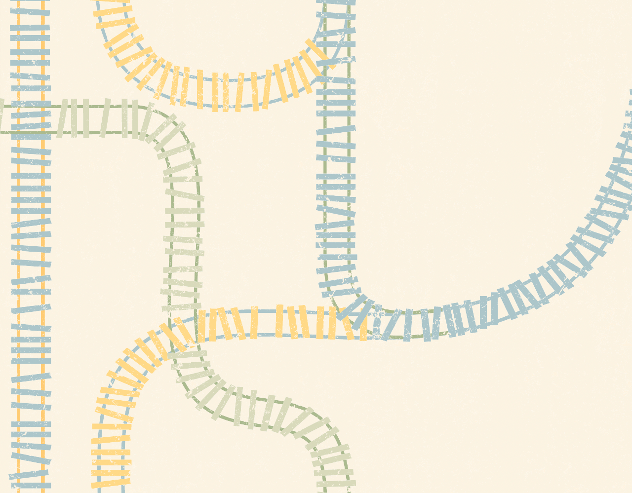 Danny Wallpaper by House of Haricot - Sample 1 foot by 1 foot / Green Blue and Yellow - Loomwell Home Goods