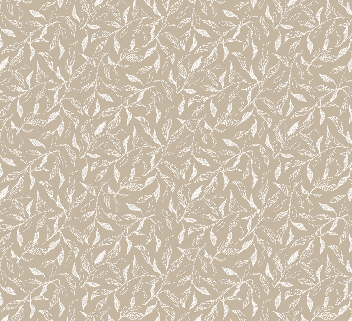 Swift Subtle Leaves Wallpaper by Aubrey Fairchild - Sample 1 foot by 1 foot / Tan - Loomwell Home Goods