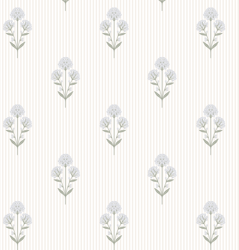 Susannah French Bouquet Wallpaper by Kourtni Gunn - Sample 1 foot by 1 foot / Blue - Loomwell Home Goods