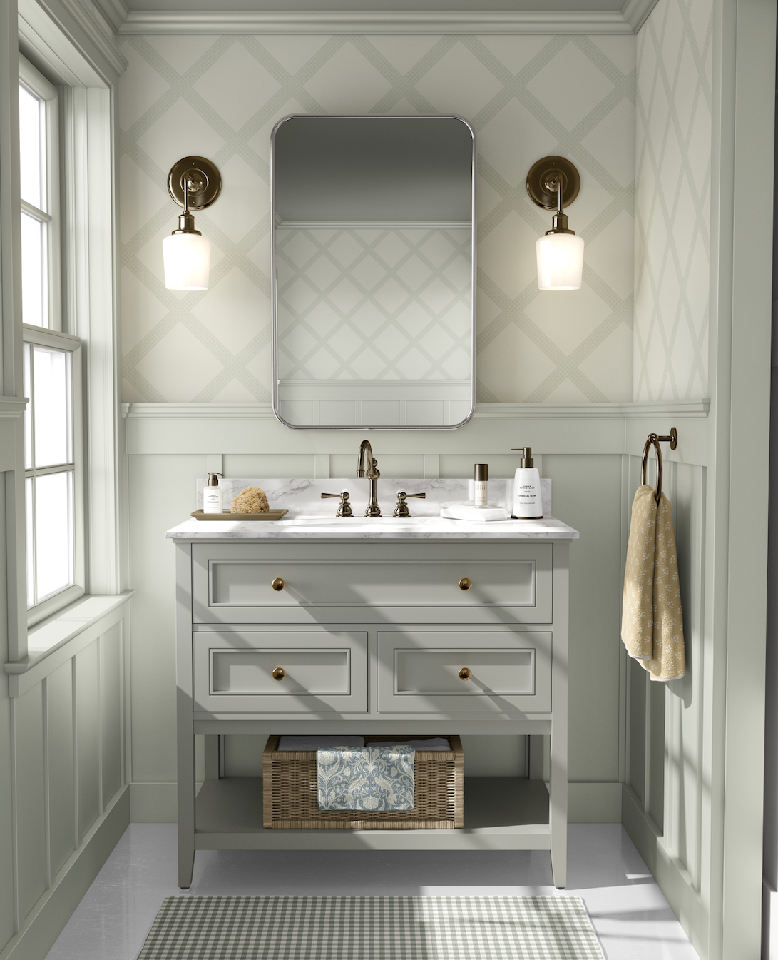 Annie Diamond Plaid Wallpaper by Ali Anni - Loomwell Home Goods